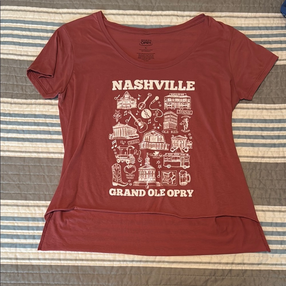 Women's Dark Pink High-Low Tee